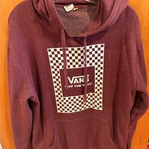 Vans Unisex Maroon Hoodie Casual Skatewear